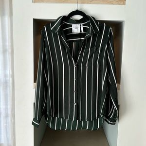 L’Academie striped button down